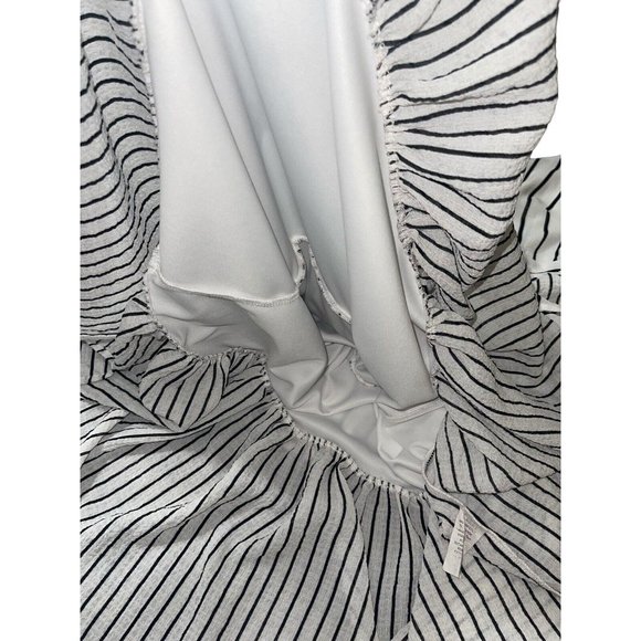 JUST ME Women's Size Small Black and Maxi Striped Tiered Maxi Dress … - Picture 12 of 16